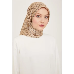 Klasik Desenli Twill İpek Eşarp 24Ya9152 85 83