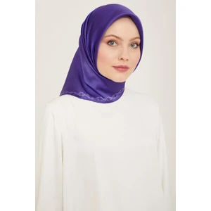 Klasik Desenli Twill İpek Eşarp 24Ya9154 53 52