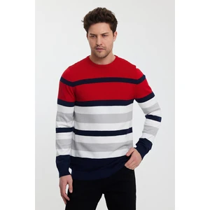 Alexander Gardi Alexandergardı Bisiklet Yaka Renk Bloklu Erkek KAZAK(E23-6710)