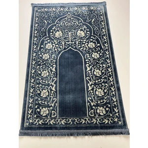 İpekyün Halı Yün Tüşeli Akrilik Dokuma Halı Seccade Namazlık 80X120 Turkuaz