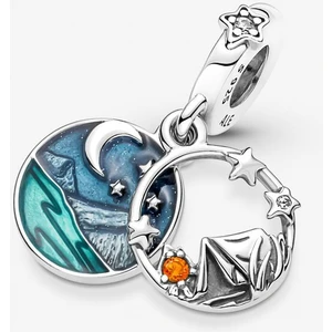 Charmy Accessory Kamp Geceleri Çift Sallantılı Charm | 925 Ayar Gümüş