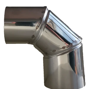 Marina Grill Kamp Sobası Dirsek 8cm 90 Derece 430 KALİTE KROM(Mizan Metal,marina Grill Marina Grill Kamp Sobalarına Uyumlu)
