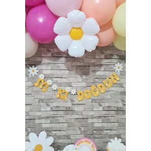 Iyi Ki Doğdun Papatya Tema Banner Papatya Konsept Duvar Süsü