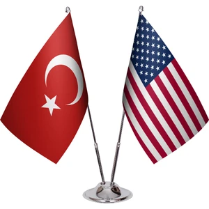 Asya Bayrak Amerika Ikili Masa Bayrağı