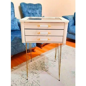 A Design Firkete Tel Sehpa Ayağı Altın Sarısı - 54 cm - 4 Adet Sehpa Ayağı