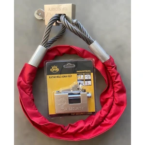Motorsiklet 1 Metre 10 mm Kesilmez Çelik Halat Bağlama Halatı Motorsiklet Zincir Kırmızı Kılıflı