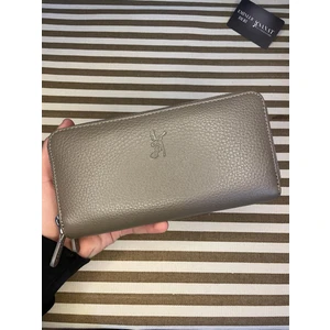 Sanat Leather SL-2155 Çift Fermuarlı 16 Adet Kart Giriş Bölmeli  Deri Unisex Cüzdan Sanat Leather