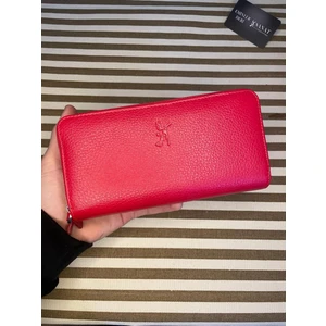 Sanat Leather SL-2155 Çift Fermuarlı 16 Adet Kart Giriş Bölmeli  Deri Unisex Cüzdan Sanat Leather