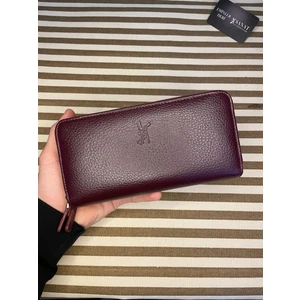 Sanat Leather SL-2155 Çift Fermuarlı 16 Adet Kart Giriş Bölmeli  Deri Unisex Cüzdan Sanat Leather