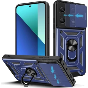 M.TK Moveteck Xiaomi Redmi Note 13 Pro 4g Kılıf Kamera Korumalı Sürgülü Yüzüklü Armor Military Tank Kızaklı Kapak