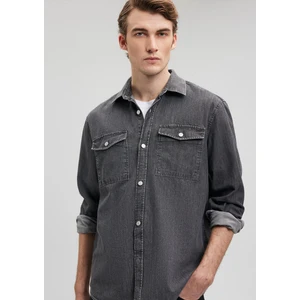 Antrasit Denim Gömlek 0211014-70138