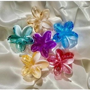 6 Lı Lotus Mandal Saç Tokası Parlak Şefaf Renkler