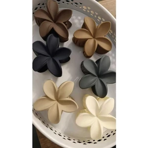 6 Lı Lotus Mandal Saç Tokası (Kahve Gri) Pastel