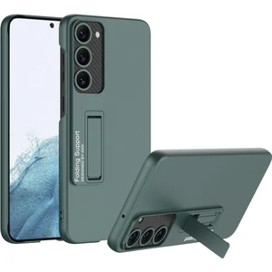 Samsung Galaxy S22 Plus Uyumlu Kılıf Standlı Mat Full Koruyucu Kapak Matte Full Protective Cover Yeşil