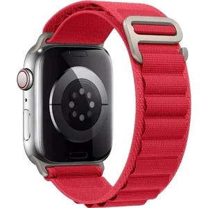 Apple Watch Uyumlu 38MM 40MM 41MM 1/2/3/4/5/6/se/7/8/9ultra Mountain Kordon Kırmızı