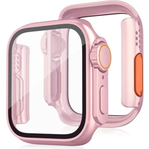 Apple Watch 45MM Watch 49MM Kasa Dönüştürücü ve Ekran Koruyucu Rose Gold