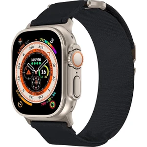 Apple Watch Uyumlu 38MM 40MM 41MM 1/2/3/4/5/6/se/7/8/9ultra Mountain Kordon Siyah