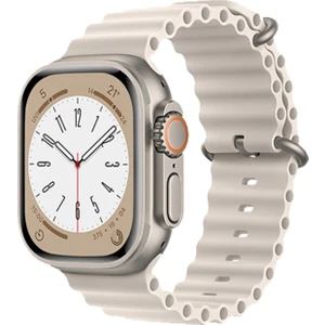 Apple Watch Uyumlu 42MM 1/2/3/4/5/6/se/7/8/9ultra Ocean Kordon Kordon Krem