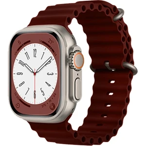 Apple Watch Uyumlu 41 mm 1/2/3/4/5/6/se/7/8/9ultra Ocean Kordon Kordon Mürdüm