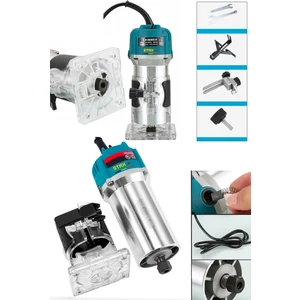 Staxx Power Bakır Sargılı 3500 Watt Titanyum Motor Mini Freze Formika Traşlama Makinesi 6mm Pens (Devir Ayarsız)