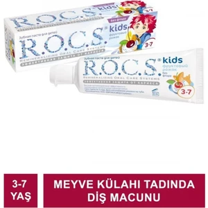 Kids 3-7 Yaş Arası Çocuklar İçin Florürsüz Meyve Külahı Aromalı Diş Macunu - 45 g, Etkili Çürük Koruması