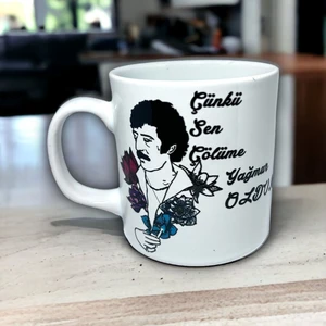 Real Dreams Collection Müslüm Gürses Kabartma Baskılı Kupa,çünkü Sen Çölüme Yağmur,hediye Müslüm Baba