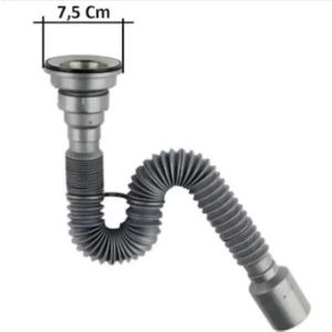 Lavabo Sifonu Lüks Körüklü Evye Lavabo Sifonu Donau 50MM