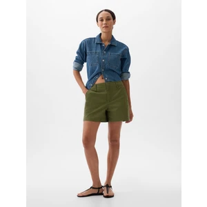 Kadın Haki 5" Mid Rise Downtown Khaki Şort