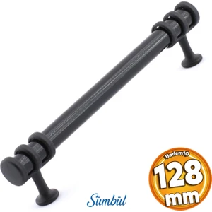 Sümbül Mobilya Mutfak Dolabı Çekmece Dolap Kulpları Kapak Kulpu Kulbu Siyah 128 mm Metal Kulp
