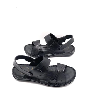 Hakiki  Deri Tam Ortopedik Masajlı Erkek Sandalet