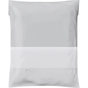 Svs Etiket Plastik 22 x 30 + 5 Içi Siyah Dışı Gri Cepli Kargo Poşeti 80 Mikron