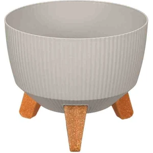 Elif Plastik Tsdinç Store Lüx Ayaklı Nostaji Saksı No:3 Bej 9 Litre