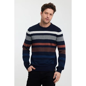 Alexander Gardi Bisiklet Yaka Çizgili Erkek KAZAK(E23-6712)