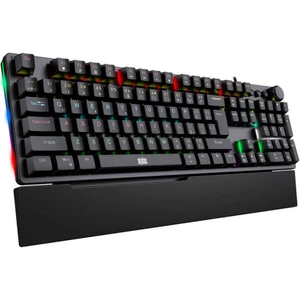 Natus USB Kablolu Rainbow Makro Gaming Mekanik Klavye Mekanik Bilek Destekli Red Switch Mekanik Rainbow Klavye