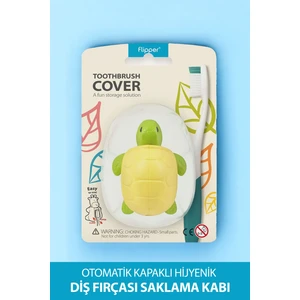 Flıpper Hıjyenık Diş Fırçası Saklama Kabı - Kaplumbağa Figürlü