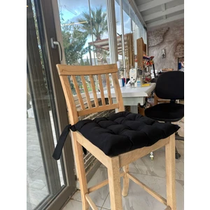 Karam Home Dekoratif Pofidik Siyah Sandalye Minderi