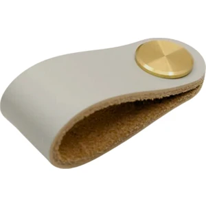 Çekmece Mobilya Kulpu Nordik Stil Minimalist Iskandinav Tip Suni Deri Pirinç Birleşimi