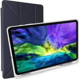 Apple iPad Pro 11 2018 A2013 A1934 A1979 A1980 11 Inç Uyumlu Kılıf Y Smart Cover Standlı Uyku Modlu Kalem Yerli Mars Kapak Lacivert