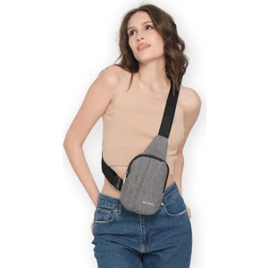 Unisex Çapraz Askılı Ortadan Fermuarlı Vücut Çantası Body Bag Omuz Askılı Çanta