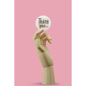 Netsan Etiket Thank You Şeffaf Sticker 54 Adet Ölçü: 4,5cm