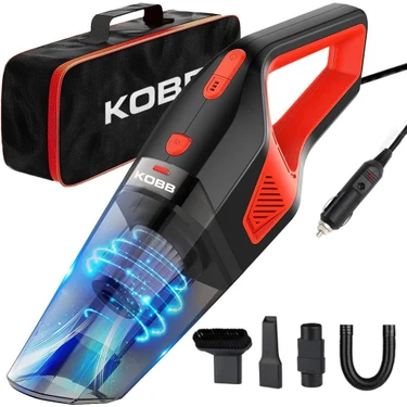 Kobb KBV12 12VOLT/120WATT Araç Süpürgesi + 5 Parça Aksesuar Seti + Taşıma