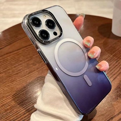 Apple iPhone Uyumlu 14 Plus Kılıf Alp Rainbow Manyetik Şarj Kapak