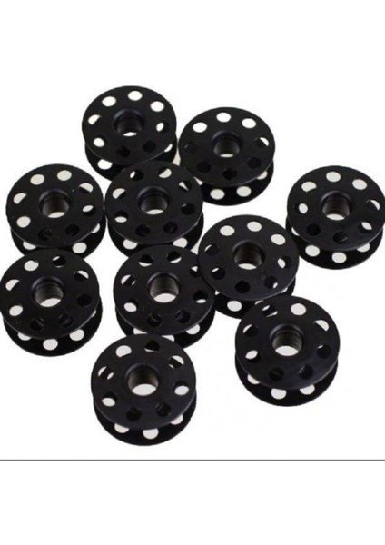 Sanayi Tipi Düz Dikiş Makinası Metal Delikli Siyah Masura (100 Adet)