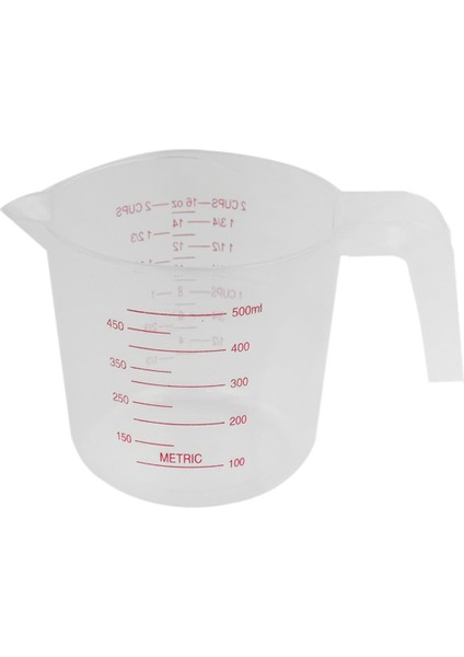 Srıwen 500ML Ev Laboratuvarı Ölçüm Sürahisi Sürahi Plastik Saplı Dökme Borulu Konteyner (Yurt Dışından)