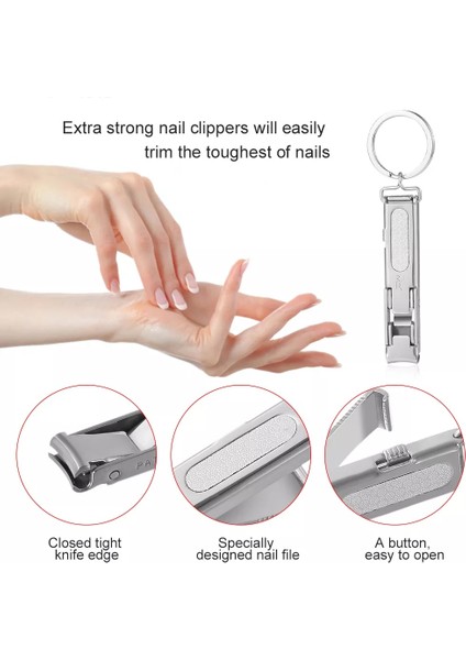 Çelik Ultra-Ince Katlanabilir El Ayak Tırnak Makası Kesici Anahtarlık Kesici Giyotin Gümüş Alet Anahtarlık (Yurt Dışından) fiyatları