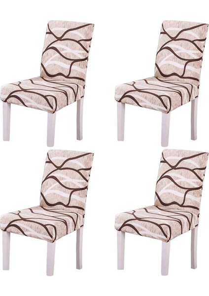 4pcs Çıkarılabilir ve Yıkanabilir Çizgili Restoran Sandalye Örtüsü / Ev Dekorasyonu Restoran Koltuk Örtüsü Çeşitli Stiller (Yurt Dışından) fiyatları