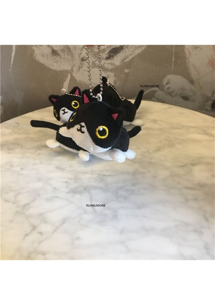 1parça, 7cm Küçük Peluş Oyuncak, Yeni Küçük Kara Kedi Peluş Anahtarlık, Suffed Hayvan Peluş Bebek (Yurt Dışından)