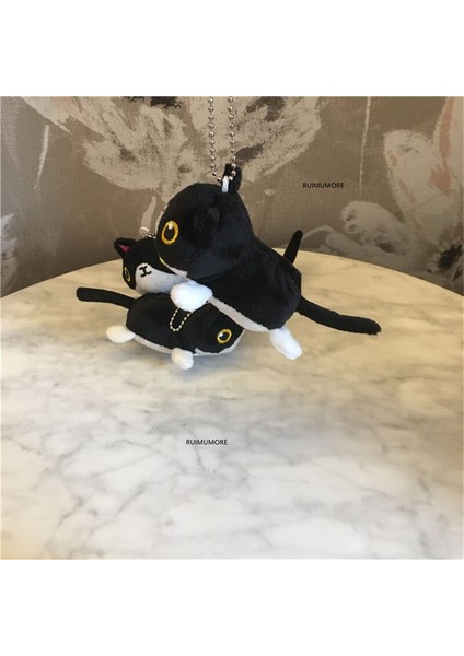 1parça, 7cm Küçük Peluş Oyuncak, Yeni Küçük Kara Kedi Peluş Anahtarlık, Suffed Hayvan Peluş Bebek (Yurt Dışından) modelleri