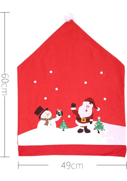 Adet Noel Baba Noel Sandalyeleri Kapak Kapağı Dokunmamış Yemek Masası Kırmızı Şapka Sandalye Arka Kapakları Noel Noel Süslemeleri Ev Için (Yurt Dışından)