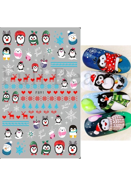 Noel Tırnak Çıkartmalar Penguen Noel Baba Elk Ağacı Geyik Ayılar Sevimli Karikatür Kaydırıcılar Beyaz Kar Taneleri Çıkartmaları Dövmeler (Yurt Dışından) fiyatları